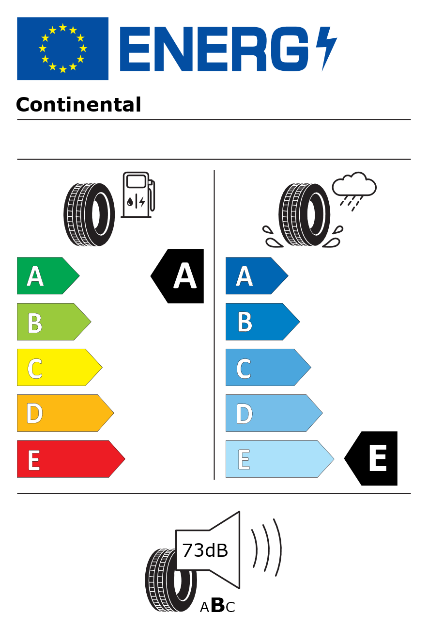 Etichetta energetica per Pneumatico CONTINENTAL 275/40 R18 103Y SportContact 6 * BMW XL ZR