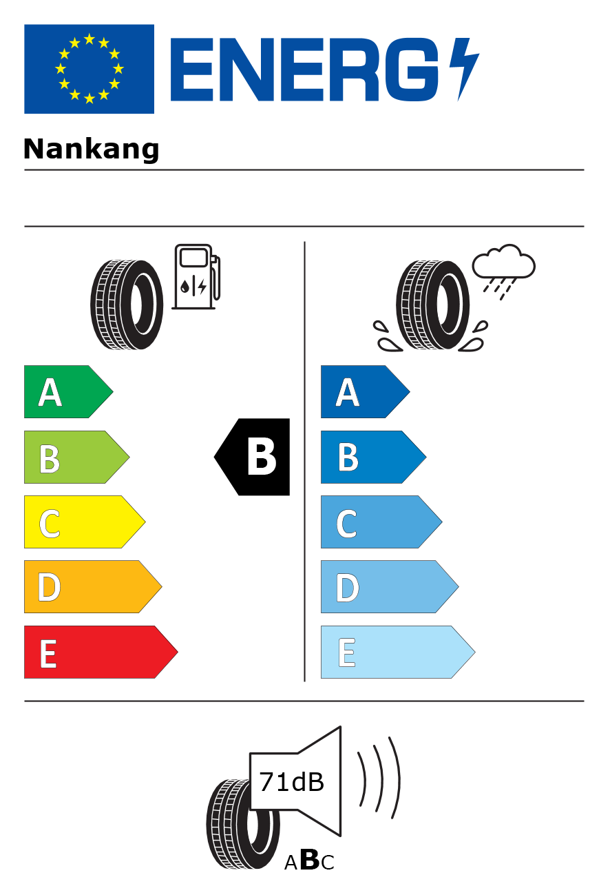 Etichetta energetica per Pneumatico NANKANG 195/55 R15 89W NS 2R MFS XL