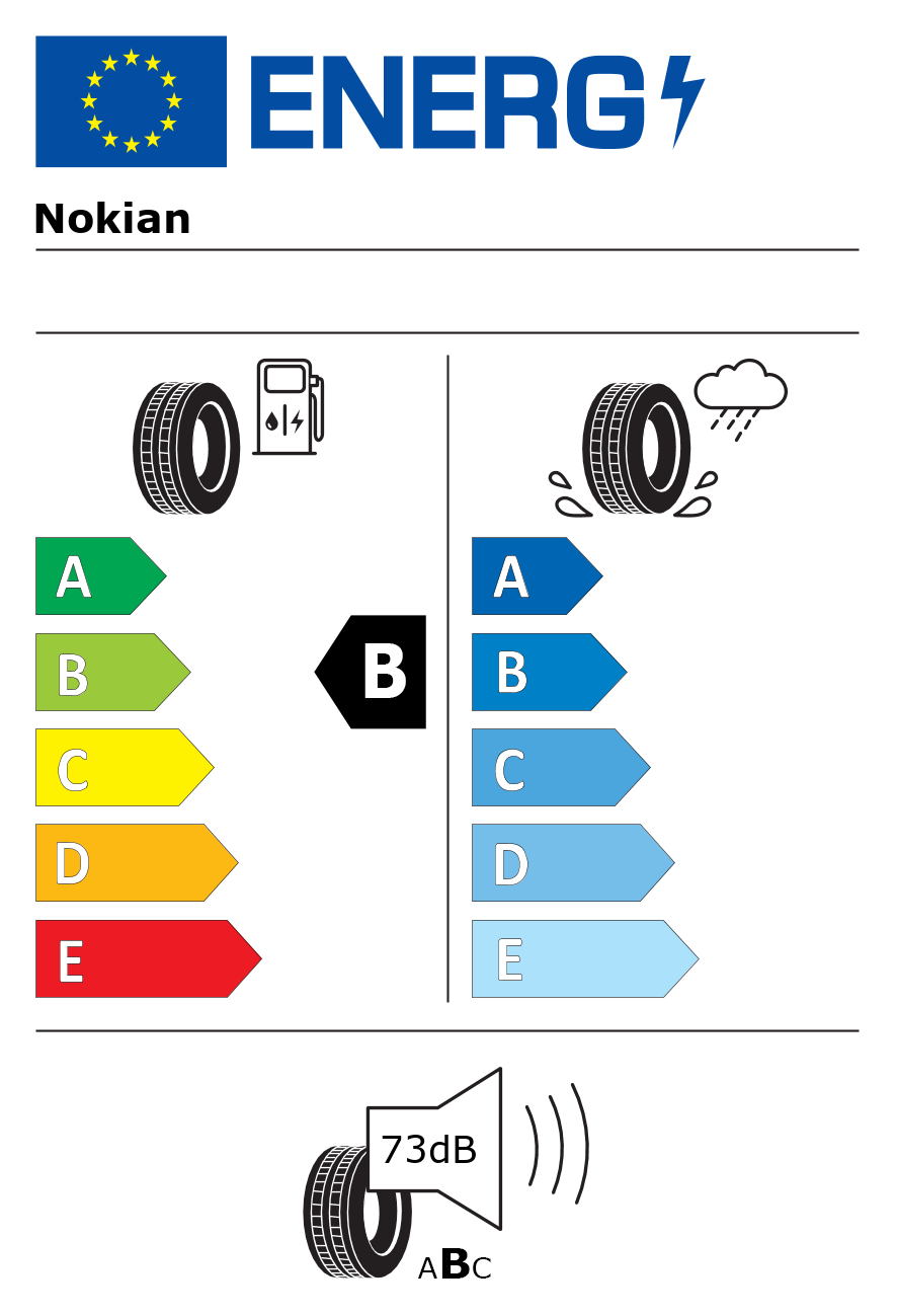 Etichetta energetica per Pneumatico NOKIAN 255/45 R18 103T hakkapeliitta r3 M+S XL