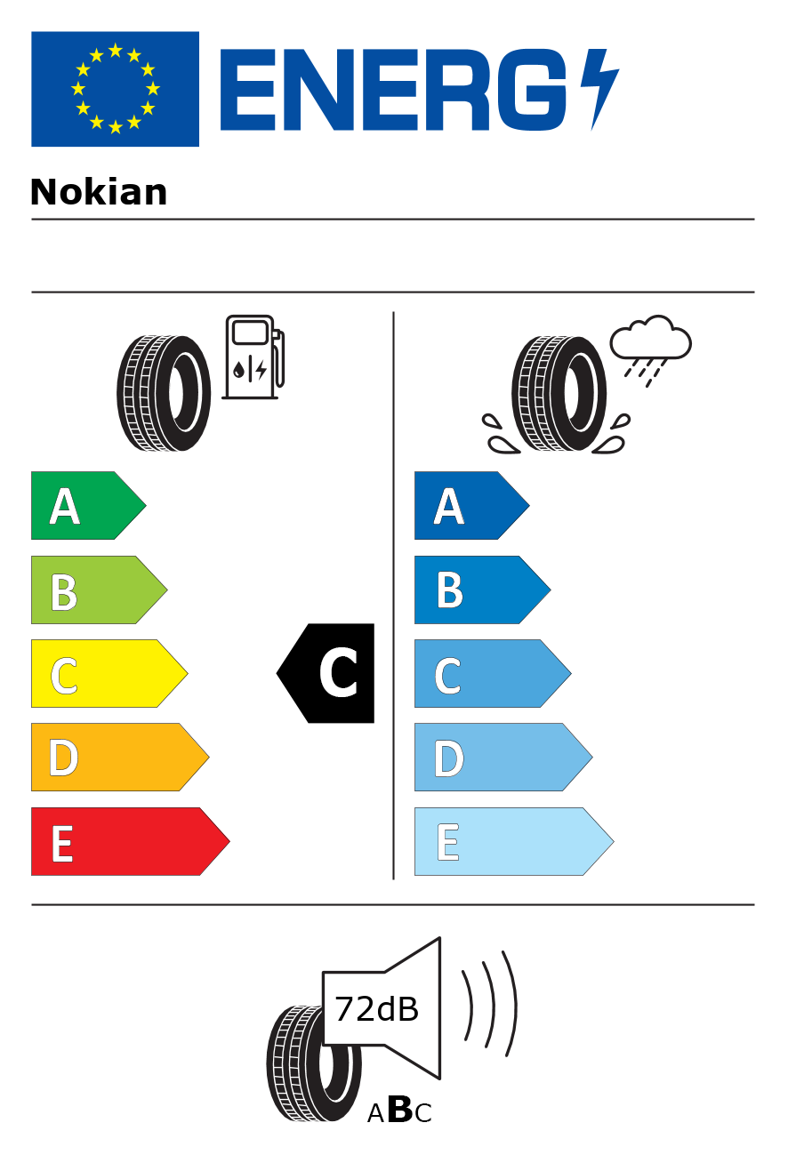 Etichetta energetica per Pneumatico NOKIAN 225/50 R17 98R NORDMAN RS 2 XL M+S