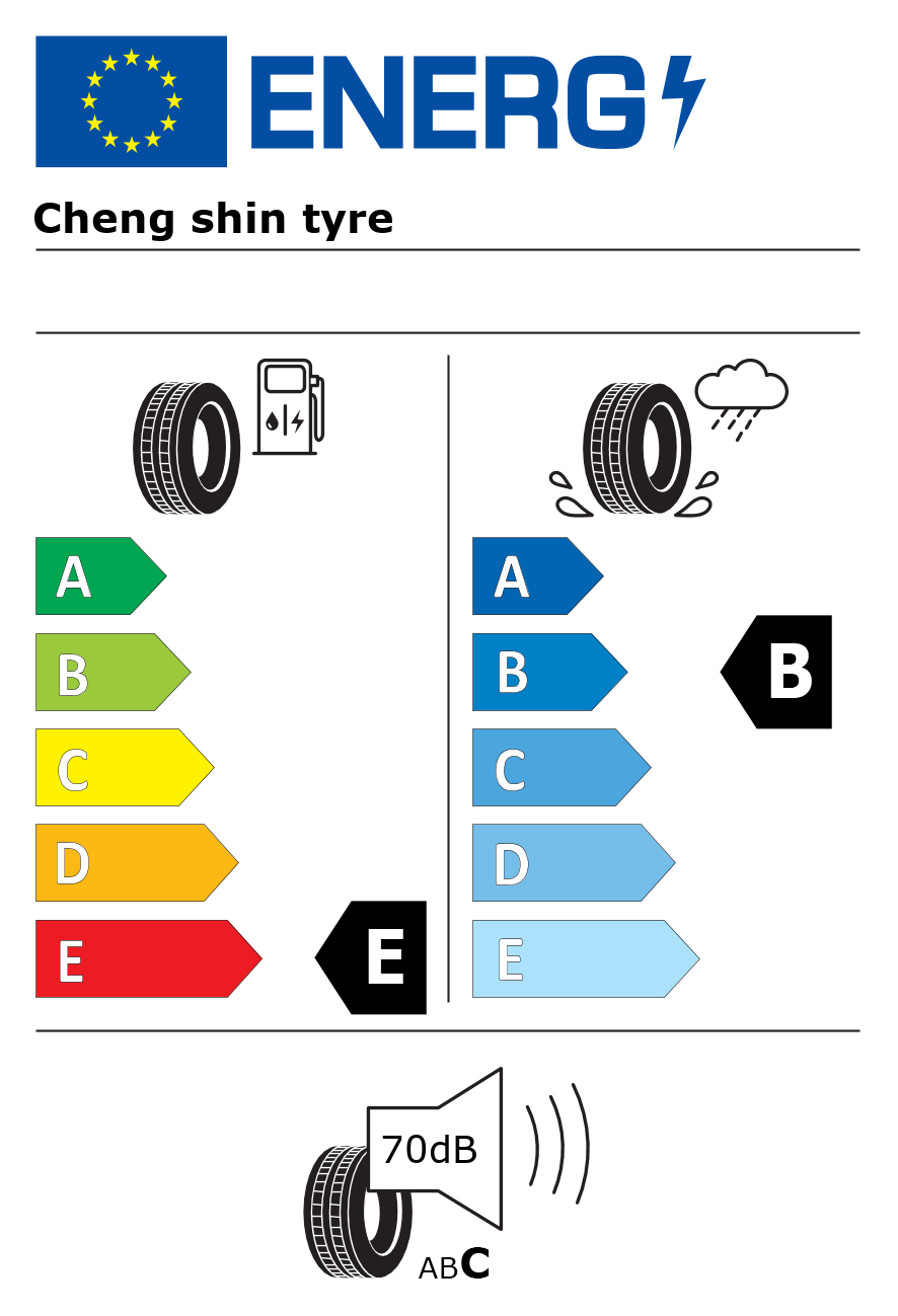 Etichetta energetica per Pneumatico CHENG SHIN TYRE 185/60 R14 82H Marquis MR61