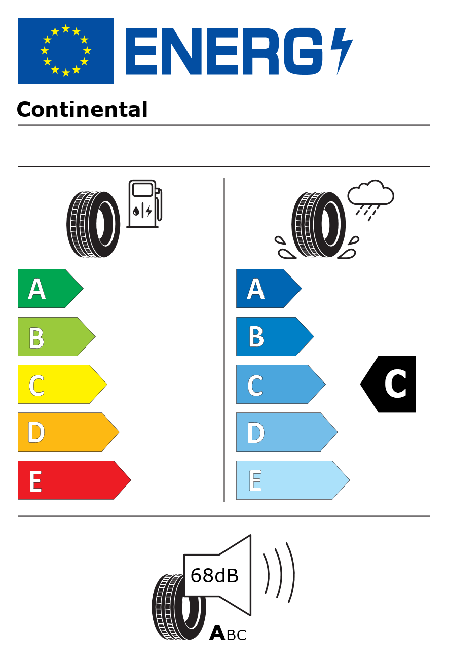 Etichetta energetica per Pneumatico CONTINENTAL 205/55 R16 91V ContiPremiumContact BMW FR RunFlat