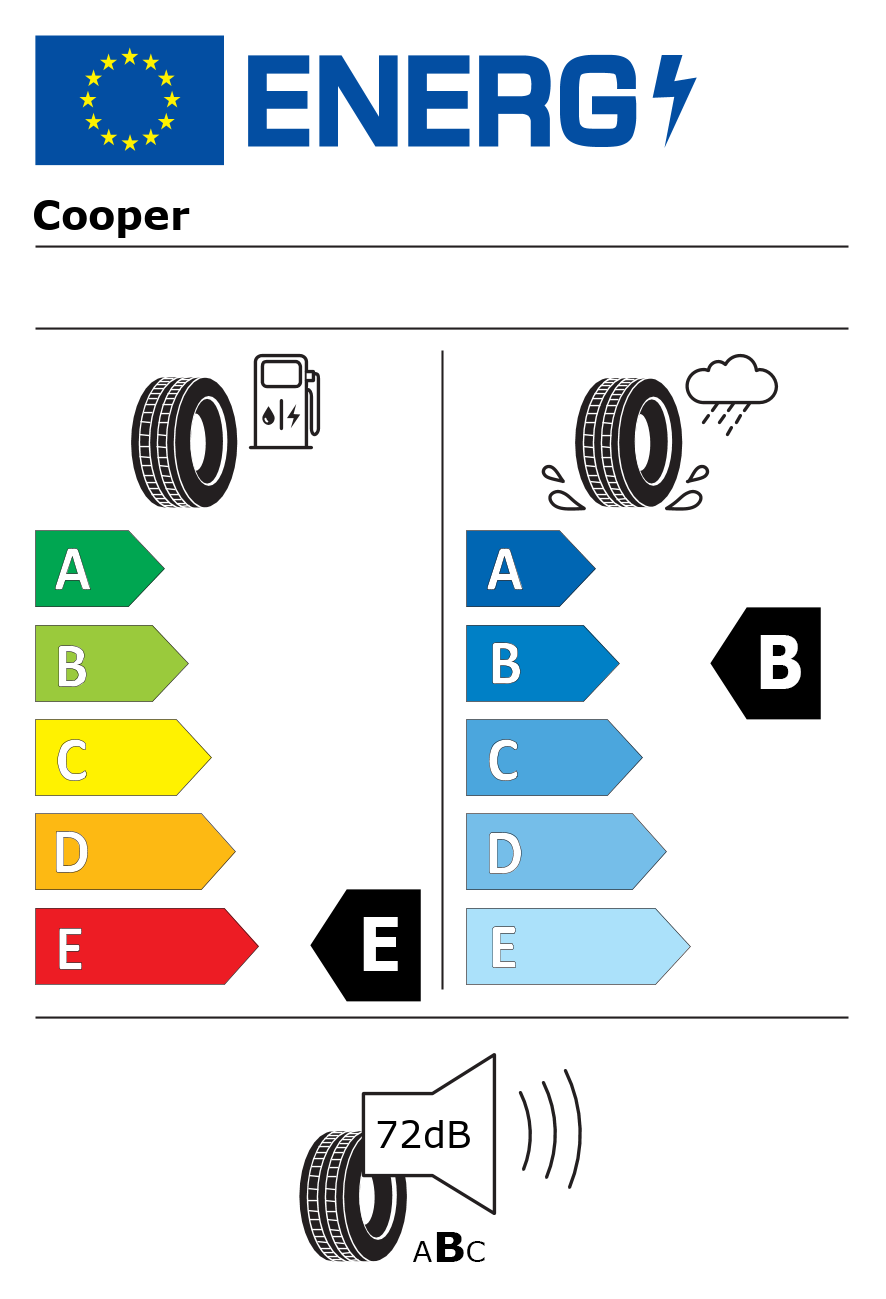 Etichetta energetica per Pneumatico COOPER 205/80 R16 110S DISCOVERER AT3 SPORT 2 M+S