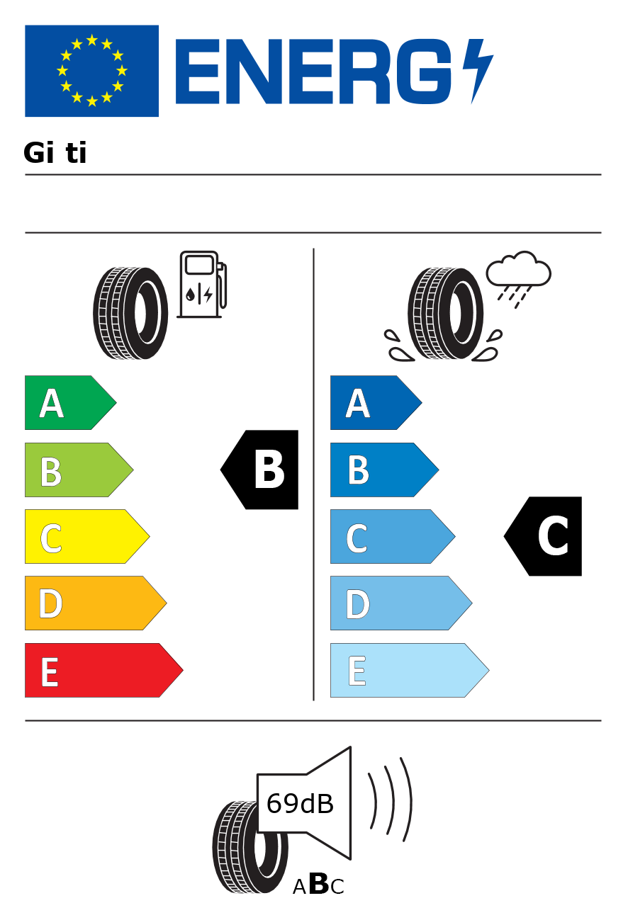 Etichetta energetica per Pneumatico GI TI 235/65 R18 106V GITICOMFORT F50