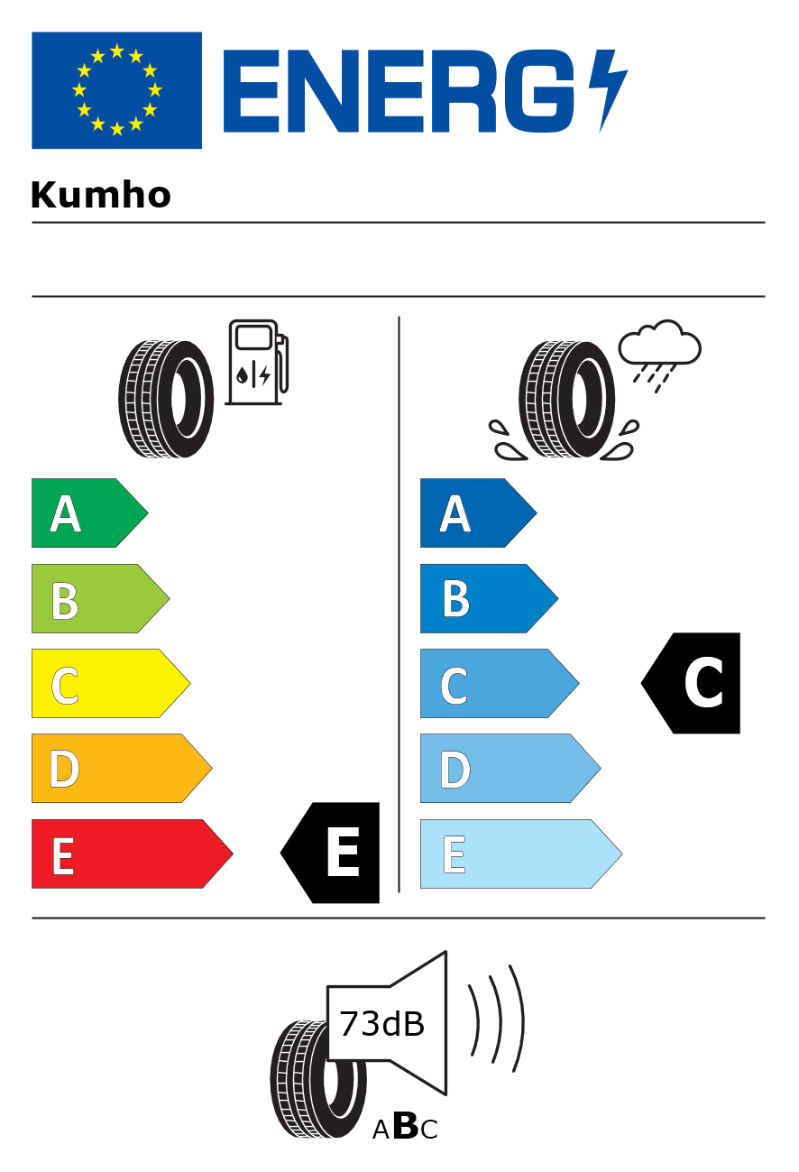 Etichetta energetica per Pneumatico KUMHO 265/60 R20 121S Road Venture AT52 M+S 10PR