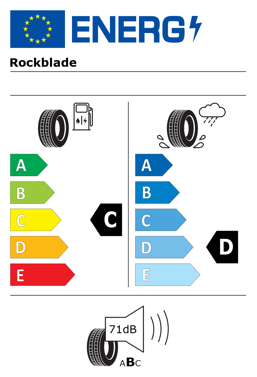 Etichetta energetica per Pneumatico ROCKBLADE 265/50 R19 110H Icecruiser 2 M+S