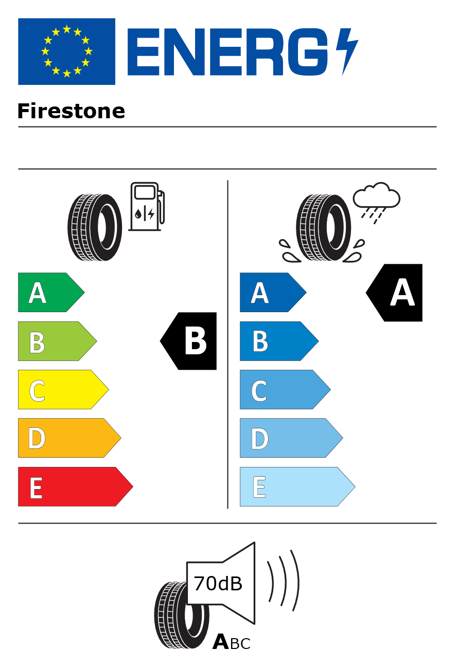Etichetta energetica per Pneumatico FIRESTONE 255/35 R19 96Y FIREHAWK SPORT FR XL