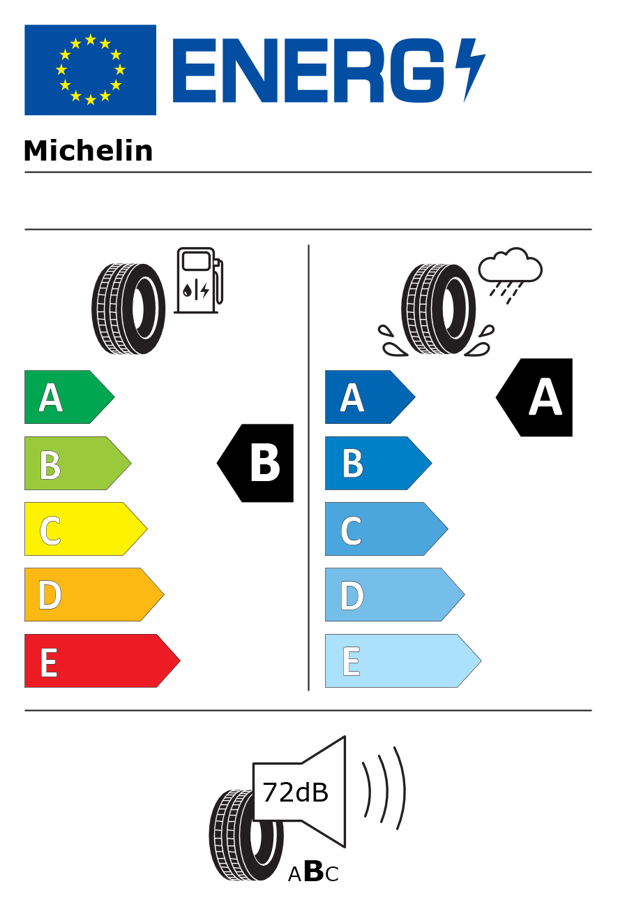 Etichetta energetica per Pneumatico MICHELIN 265/40 R21 105Y CROSSCLIMATE 3 SPORT M+S FR XL