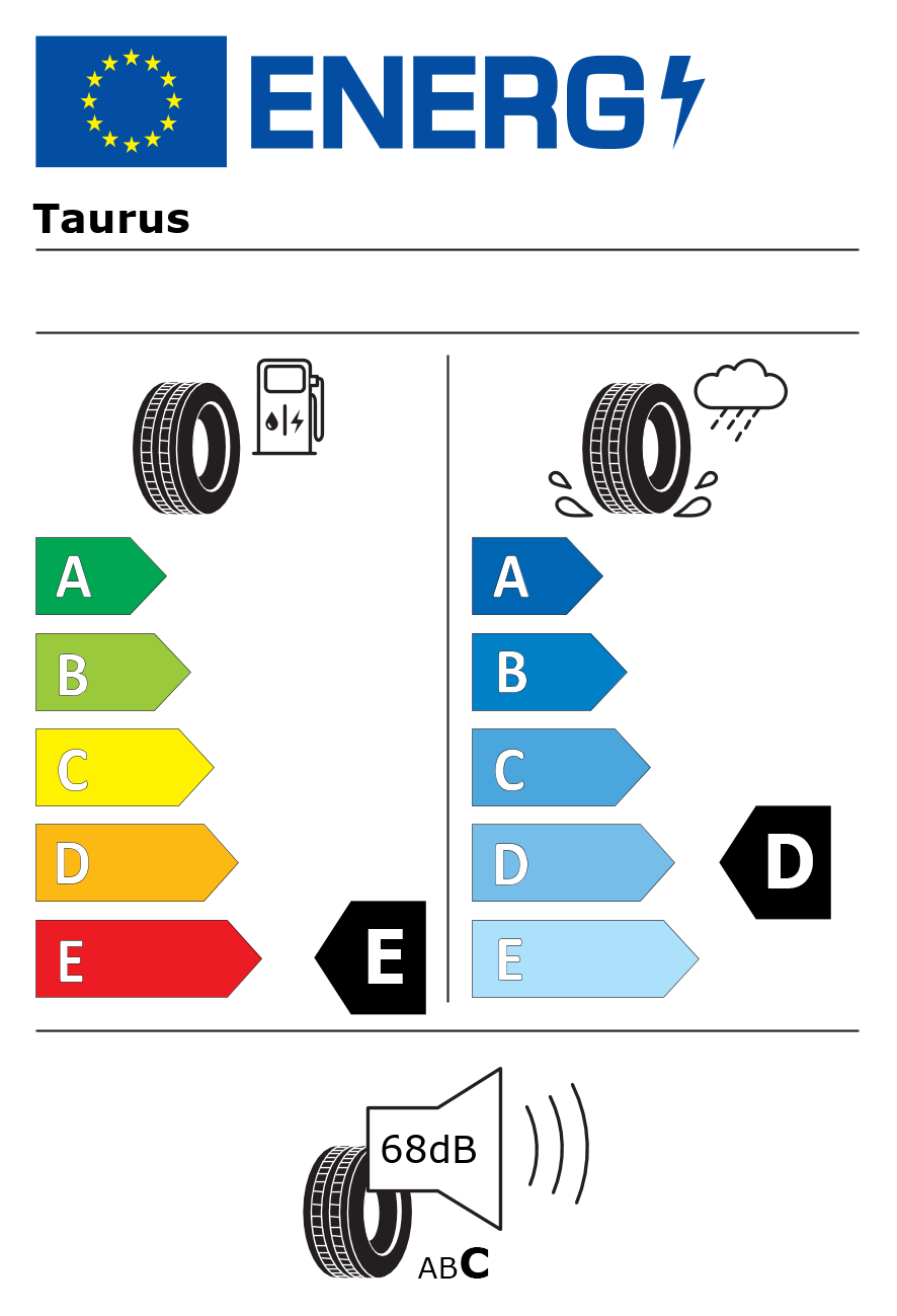 Etichetta energetica per Pneumatico TAURUS 145/80 R13 75Q 601 WINTER M+S
