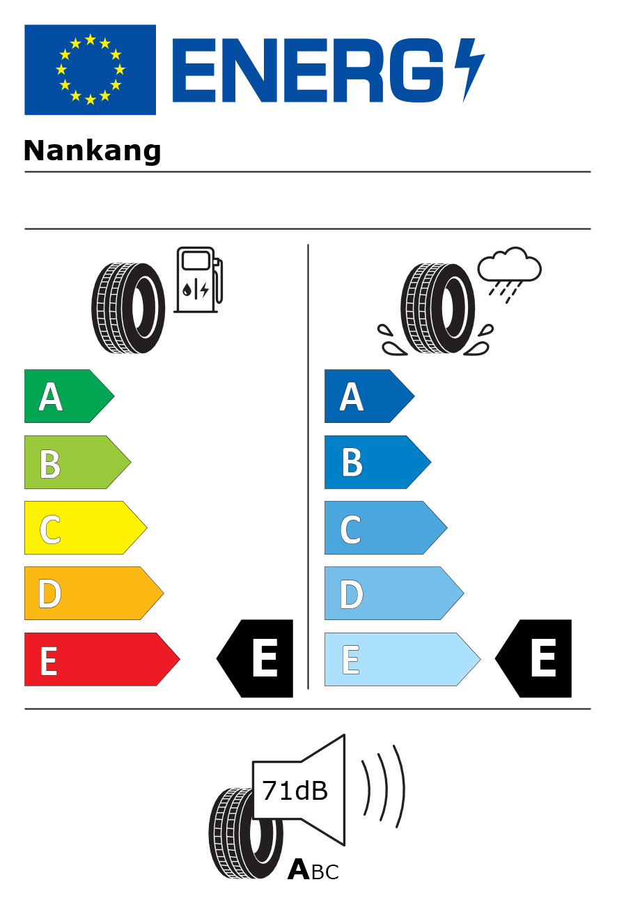 Etichetta energetica per Pneumatico NANKANG 235/75 R15 105S FT-7 A/T FORTA BSW M+S