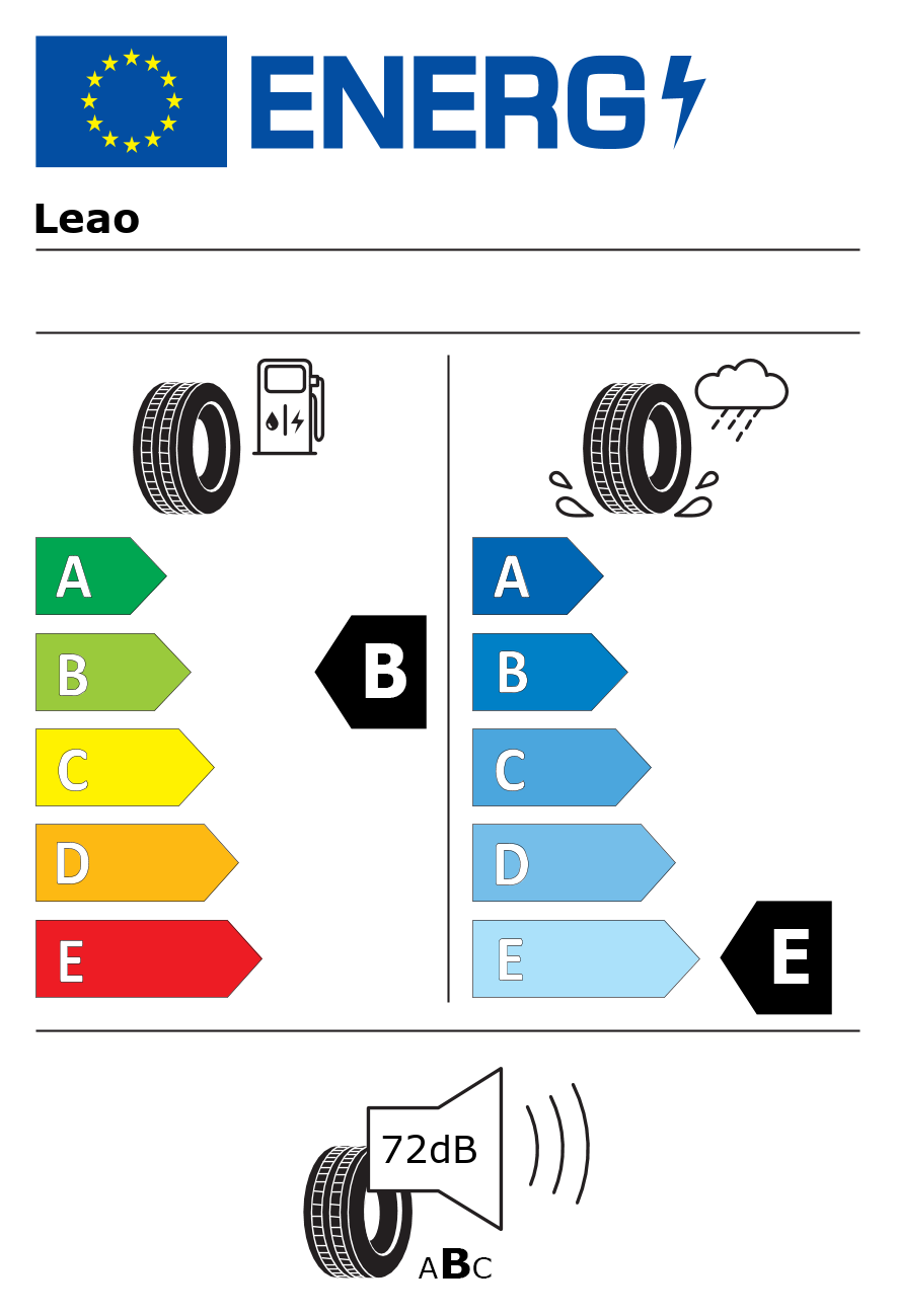 Etichetta energetica per Pneumatico LEAO 215/55 R17 98V iGREEN All Season M+S