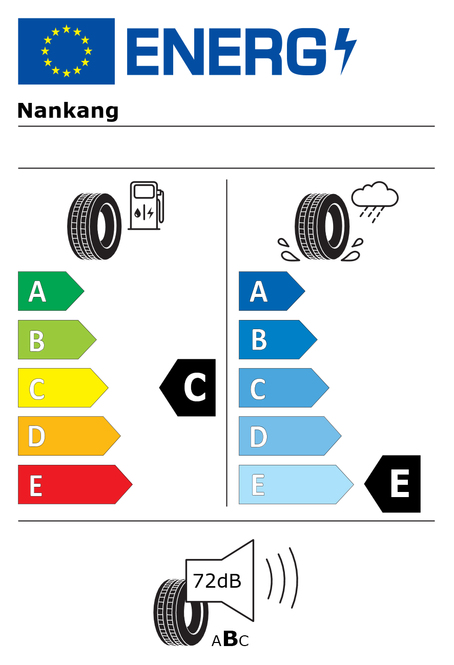 Etichetta energetica per Pneumatico NANKANG 245/40 R18 97W NS20 XL ZR