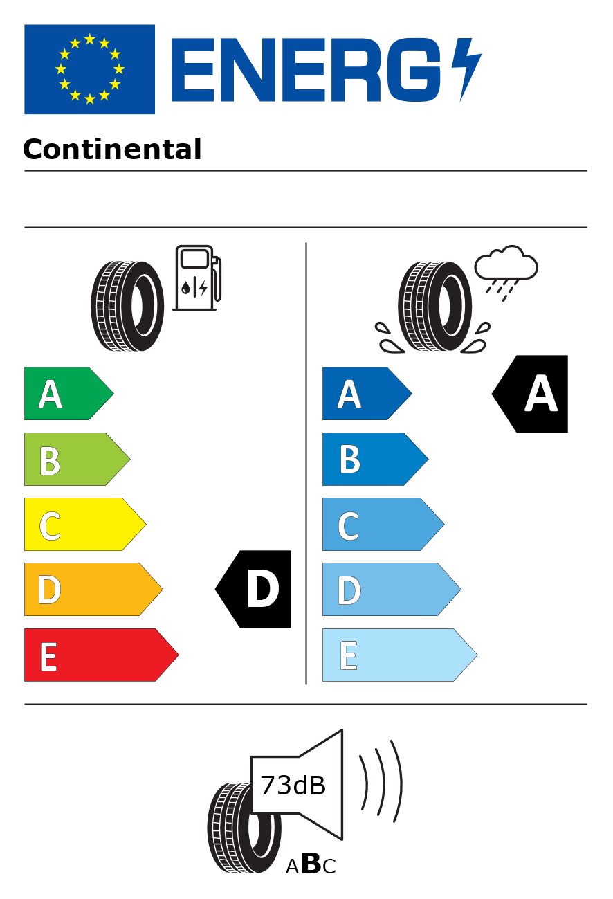Etichetta energetica per Pneumatico CONTINENTAL 275/40 R18 103Y SportContact 6 * BMW FR XL