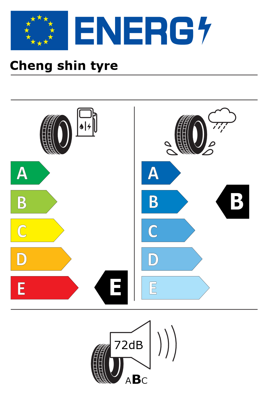 Etichetta energetica per Pneumatico CHENG SHIN TYRE 185/80 R14 102R Van Master VR36 8PR