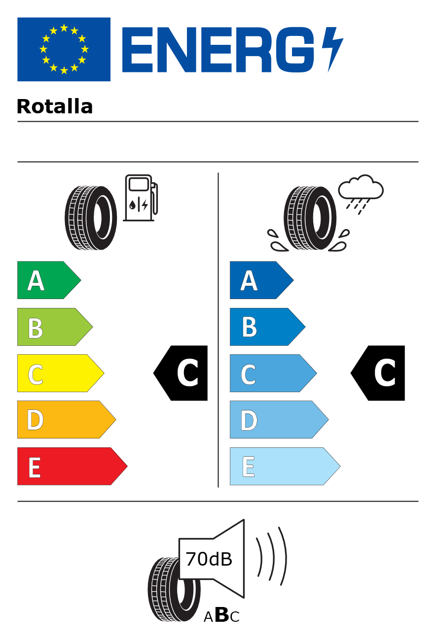 Etichetta energetica per Pneumatico ROTALLA 155/65 R14 75T rh02