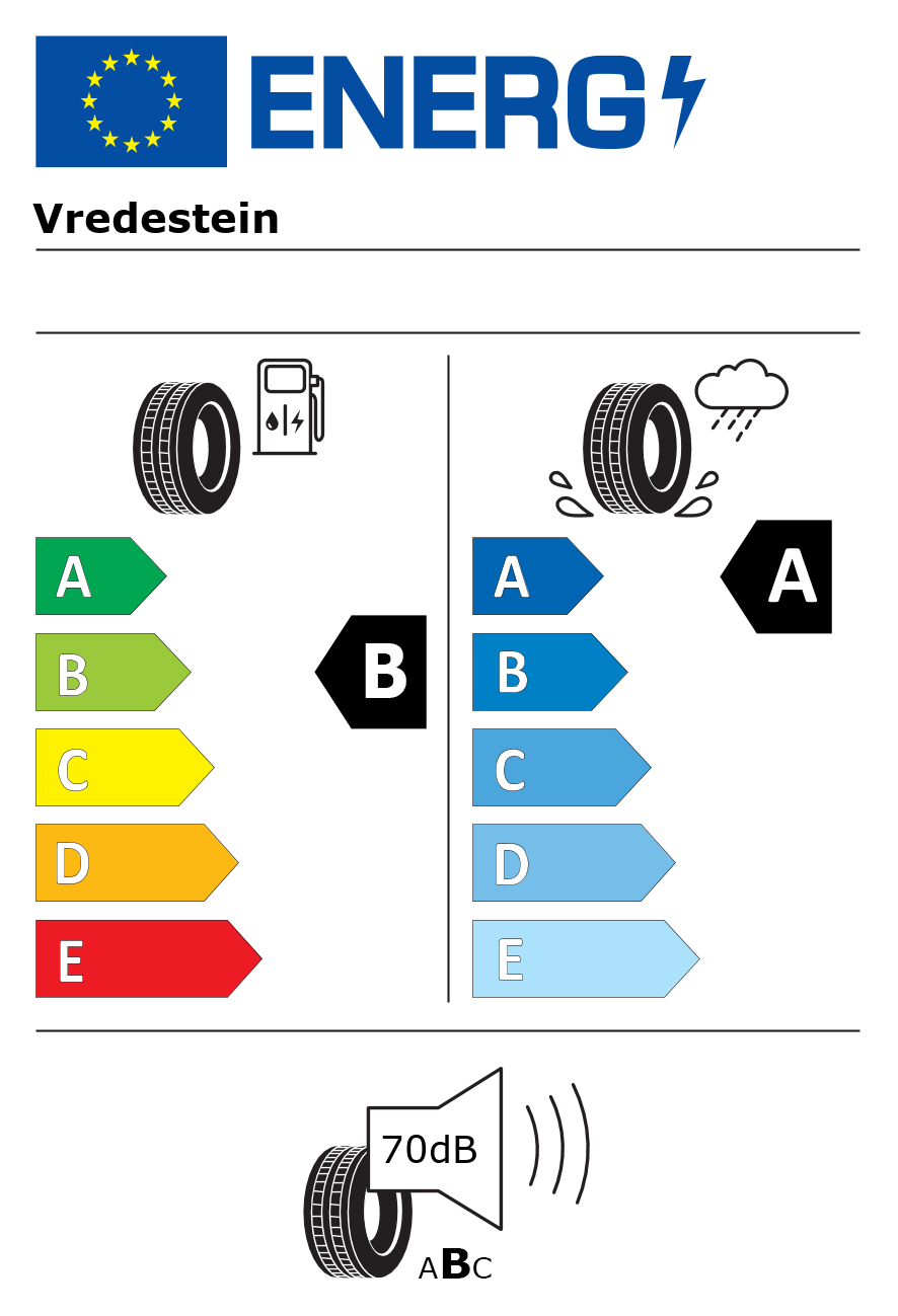Etichetta energetica per Pneumatico VREDESTEIN 235/65 R17 108V ULTRAC FR XL
