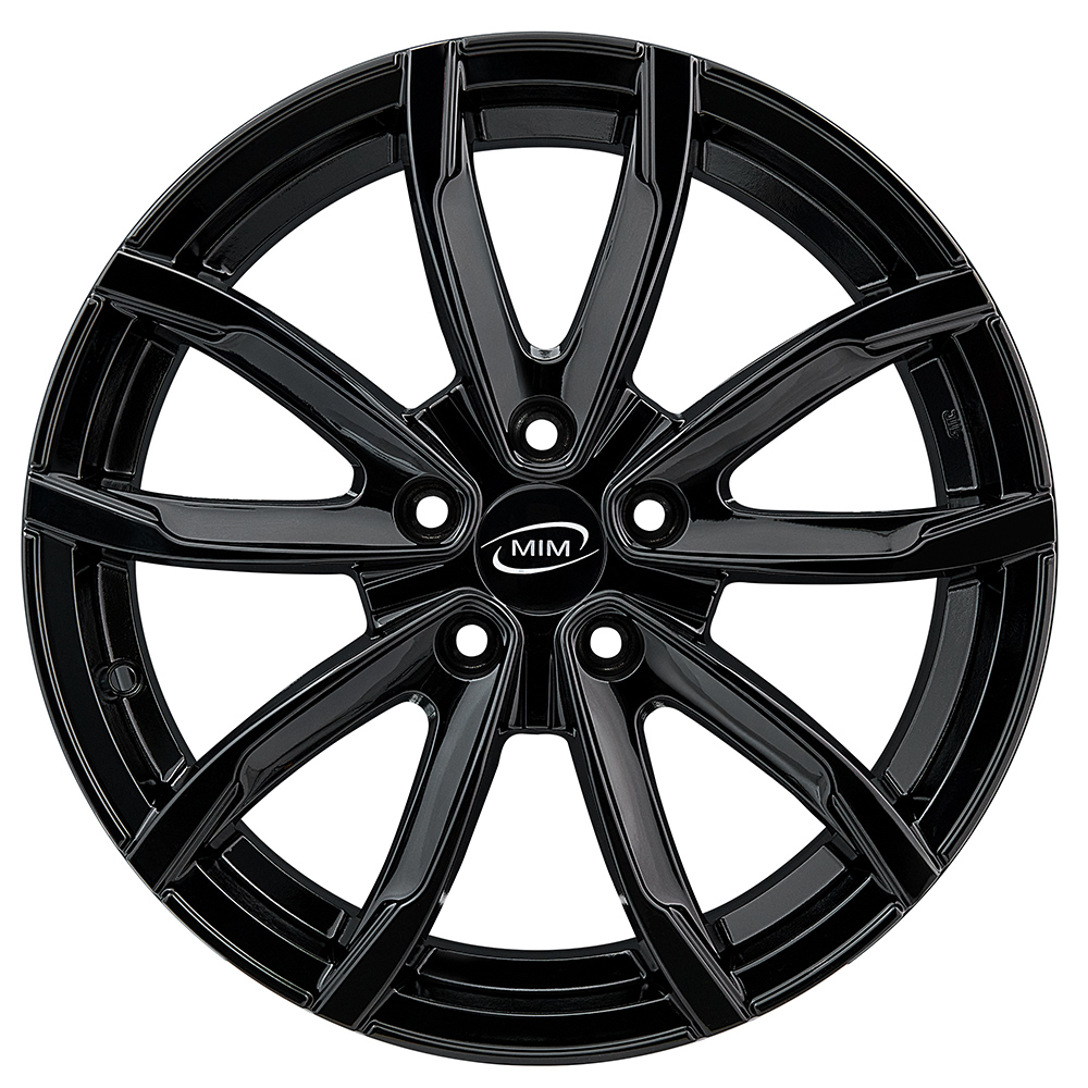 Cerchi in Lega MIM Evo001 Glossy Black 5 fori 16\" 6.5X16 ET40 5x108