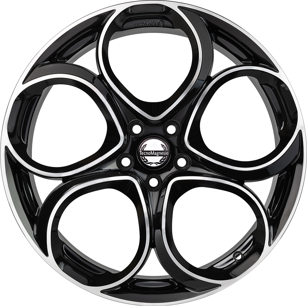 Cerchi in Lega TECNOMAGNESIO Junior Black Mirror 5 fori 19\" 8X19 ET34 5x110