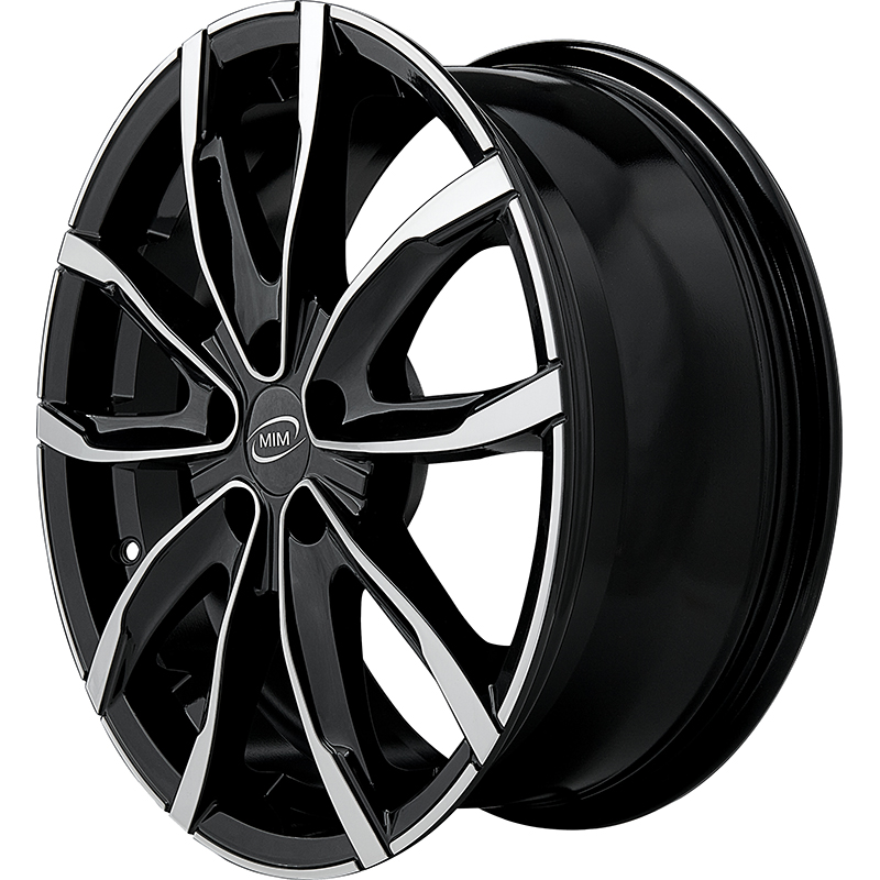 Cerchi in Lega MIM Evo001 Black Polished 4 fori 17\" 7X17 ET35 4x98