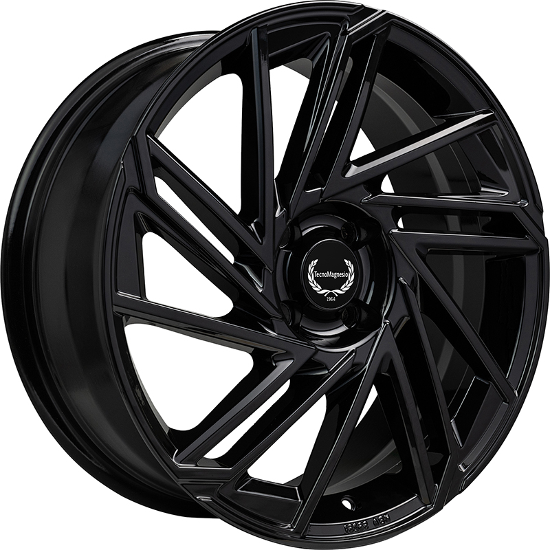 Cerchi in Lega TECNOMAGNESIO Epower Glossy Black 4 fori 17\" 7X17 ET38 4x100