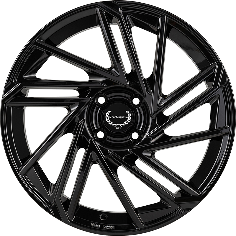 Cerchi in Lega TECNOMAGNESIO Epower Glossy Black 4 fori 17\" 7X17 ET38 4x100
