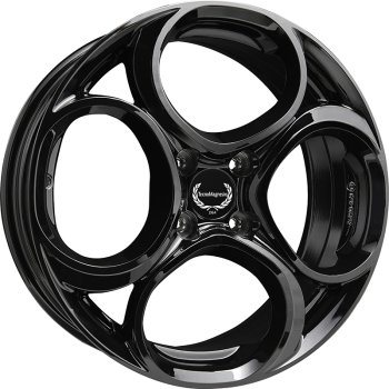 Cerchio TECNOMAGNESIO Junior 4 Glossy Black 4 fori 17\" 6.5X17 ET32 4x108