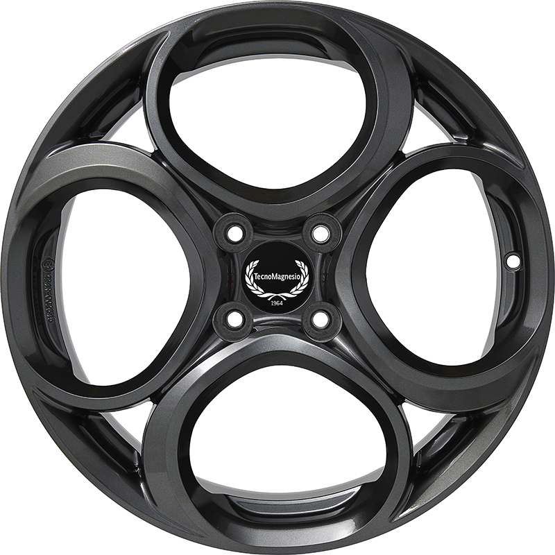 Cerchi in Lega TECNOMAGNESIO Junior 4 Gun Metallic 4 fori 17\" 6.5X17 ET32 4x108