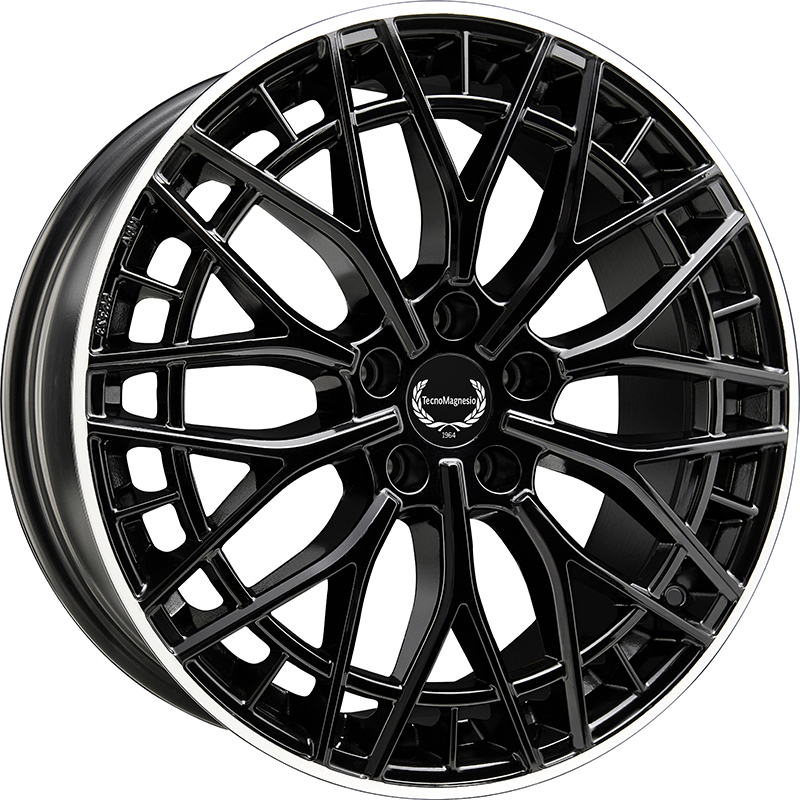 Cerchi in Lega TECNOMAGNESIO Tmg01 Black Mirror Lip 5 fori 18\" 8X18 ET30 5x112