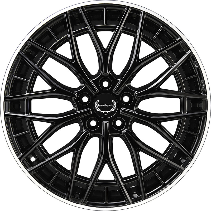 Cerchi in Lega TECNOMAGNESIO Tmg01 Black Mirror Lip 5 fori 18\" 8X18 ET30 5x112