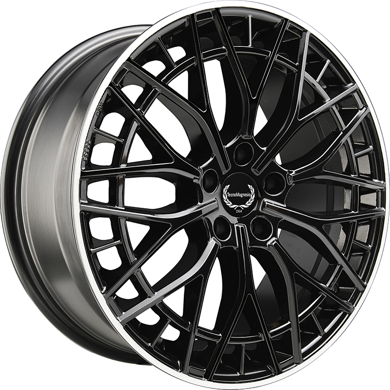 Cerchi in Lega TECNOMAGNESIO Tmg01 Black Mirror Lip 5 fori 18\" 8X18 ET30 5x112