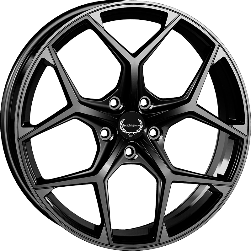 Cerchi in Lega TECNOMAGNESIO Tmg02 Glossy Black 5 fori 18\" 8X18 ET35 5x112