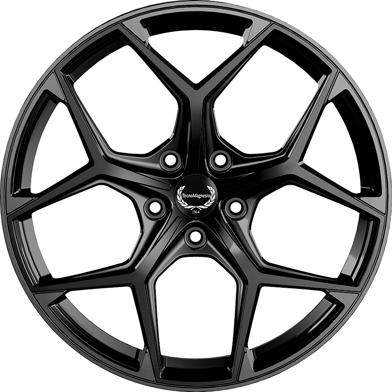 Cerchi in Lega TECNOMAGNESIO Tmg02 Glossy Black 5 fori 18\" 8X18 ET35 5x112