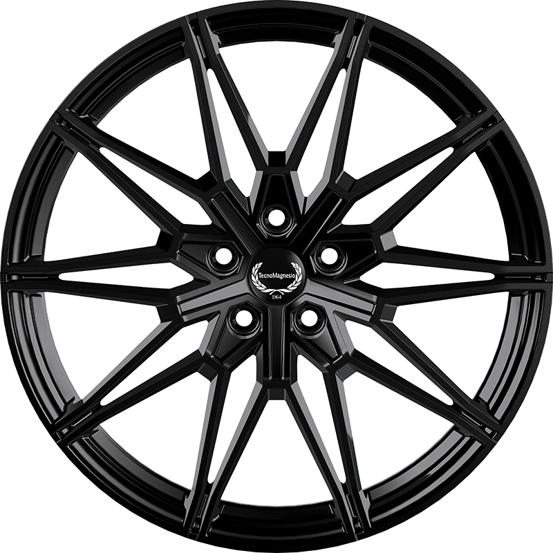 Cerchi in Lega TECNOMAGNESIO Tmg03 Glossy Black 5 fori 18\" 8X18 ET29.5 5x112