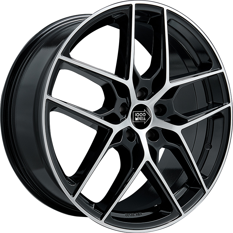 Cerchi in Lega MILLE MIGLIA Mm1004 Black Mirror 5 fori 17\" 7.5X17 ET45 5x112