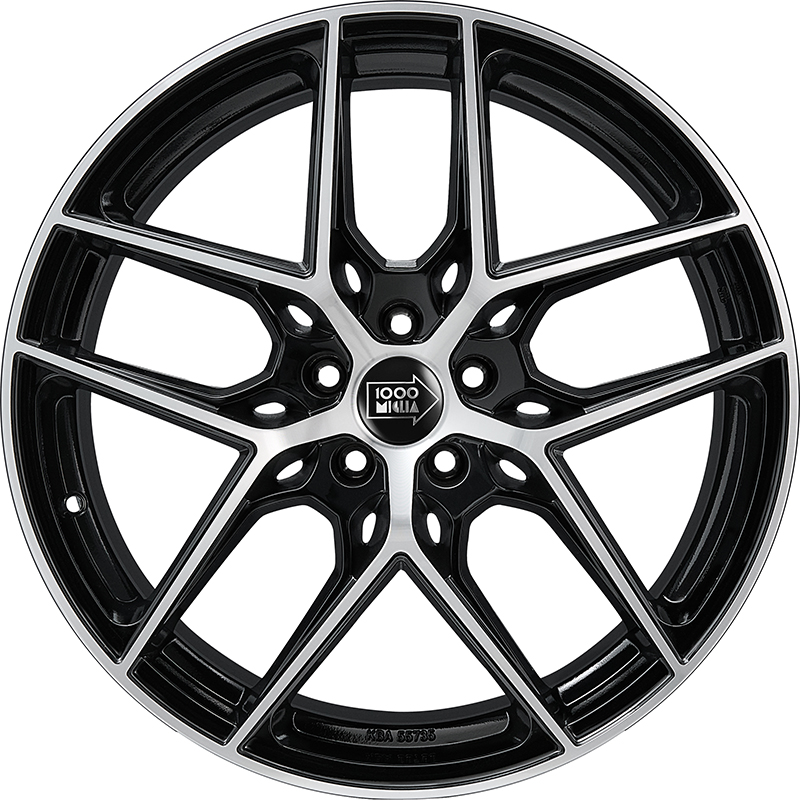 Cerchi in Lega MILLE MIGLIA Mm1004 Black Mirror 5 fori 17\" 7.5X17 ET45 5x112
