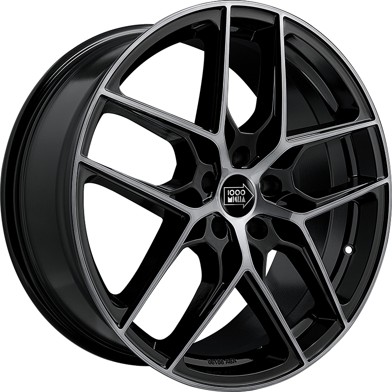 Cerchi in Lega MILLE MIGLIA Mm1004 Black Mirror Dark 5 fori 19\" 8X19 ET45 5x112