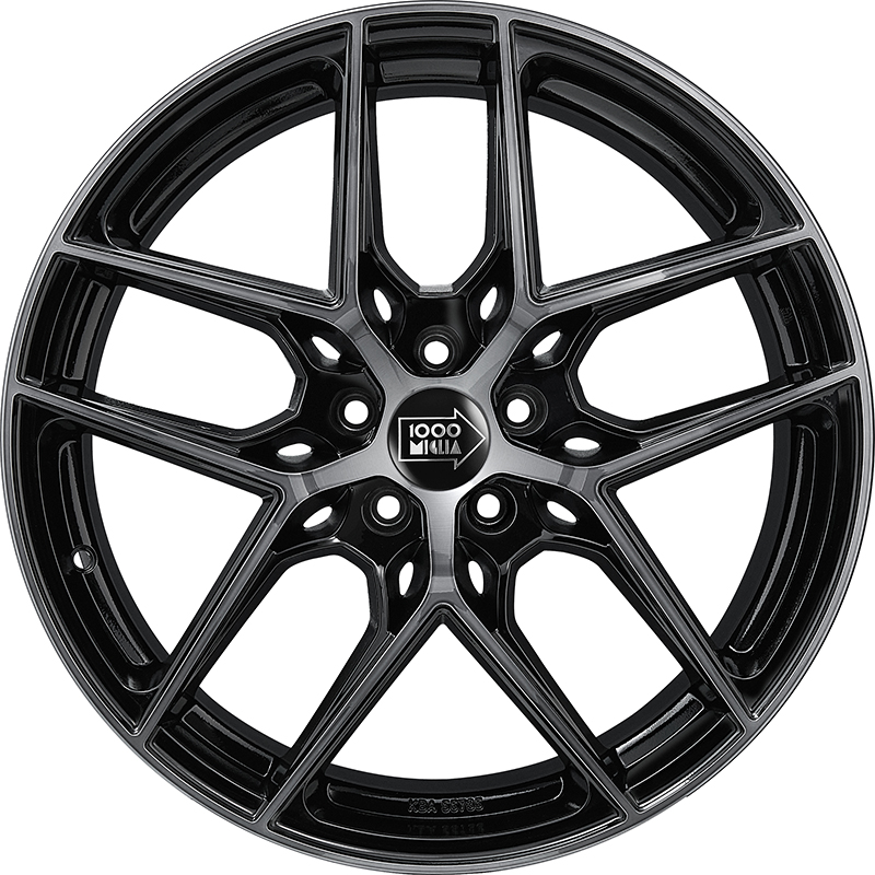 Cerchi in Lega MILLE MIGLIA Mm1004 Black Mirror Dark 5 fori 19\" 8X19 ET45 5x112