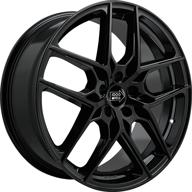 Cerchi in Lega MILLE MIGLIA Mm1004 Glossy Black 5 fori 17\" 7.5X17 ET45 5x112