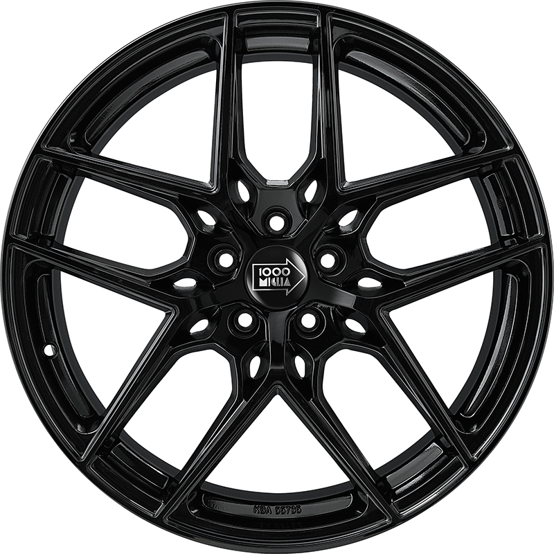 Cerchi in Lega MILLE MIGLIA Mm1004 Glossy Black 5 fori 17\" 7.5X17 ET45 5x112