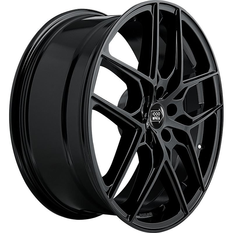 Cerchi in Lega MILLE MIGLIA Mm1004 Glossy Black 5 fori 17\" 7.5X17 ET45 5x112