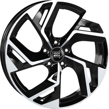 Cerchio MILLE MIGLIA Mm1031 Black Polished 5 fori 18\" 7.5X18 ET45 5x108