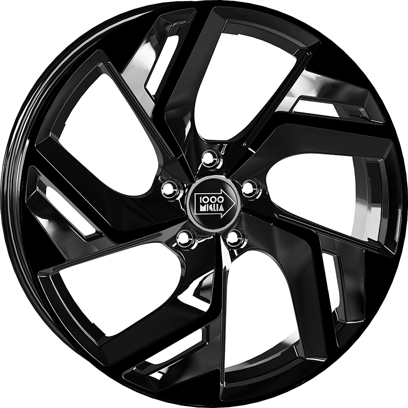 Cerchi in Lega MILLE MIGLIA Mm1031 Glossy Black 5 fori 18\" 7.5X18 ET45 5x108