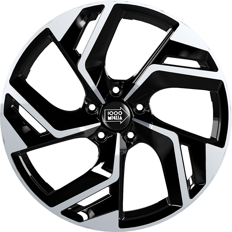 Cerchi in Lega MILLE MIGLIA Mm1034 Black Polished 4 fori 17\" 7X17 ET23 4x108