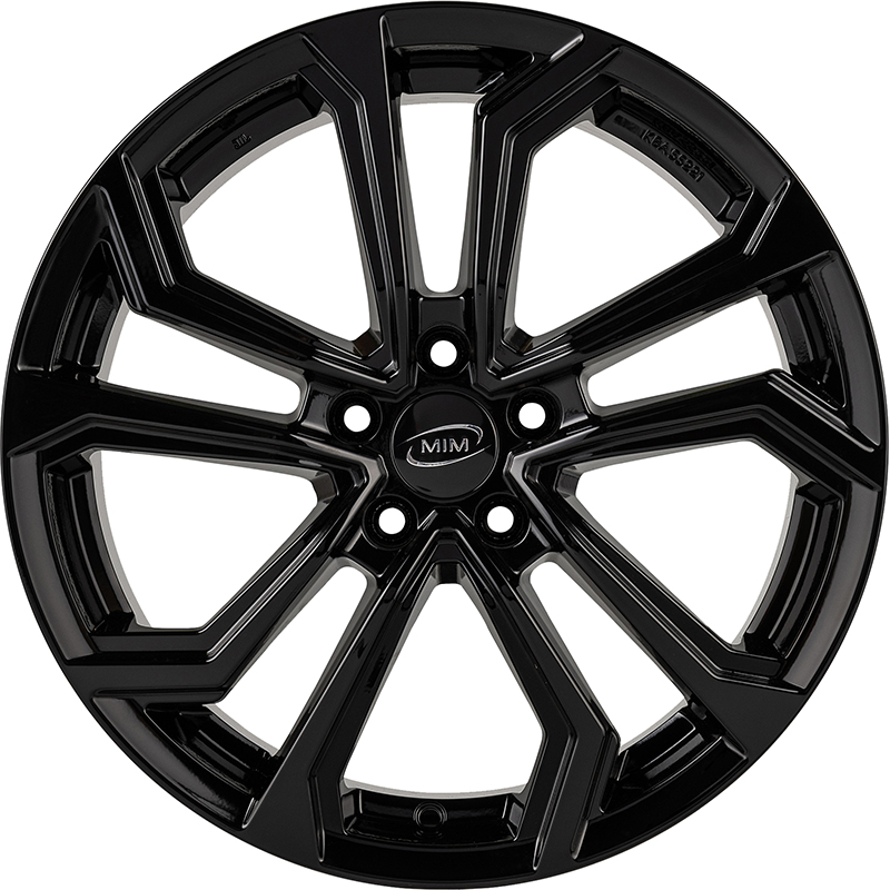 Cerchi in Lega MIM Esis Glossy Black 5 fori 16\" 6.5X16 ET38 5x100
