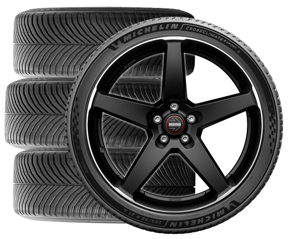 Cerchi in Lega MOMO WHEELS Five Nero Opaco Diamantato 5 fori 18\" 8X18 ET40 5x114.3