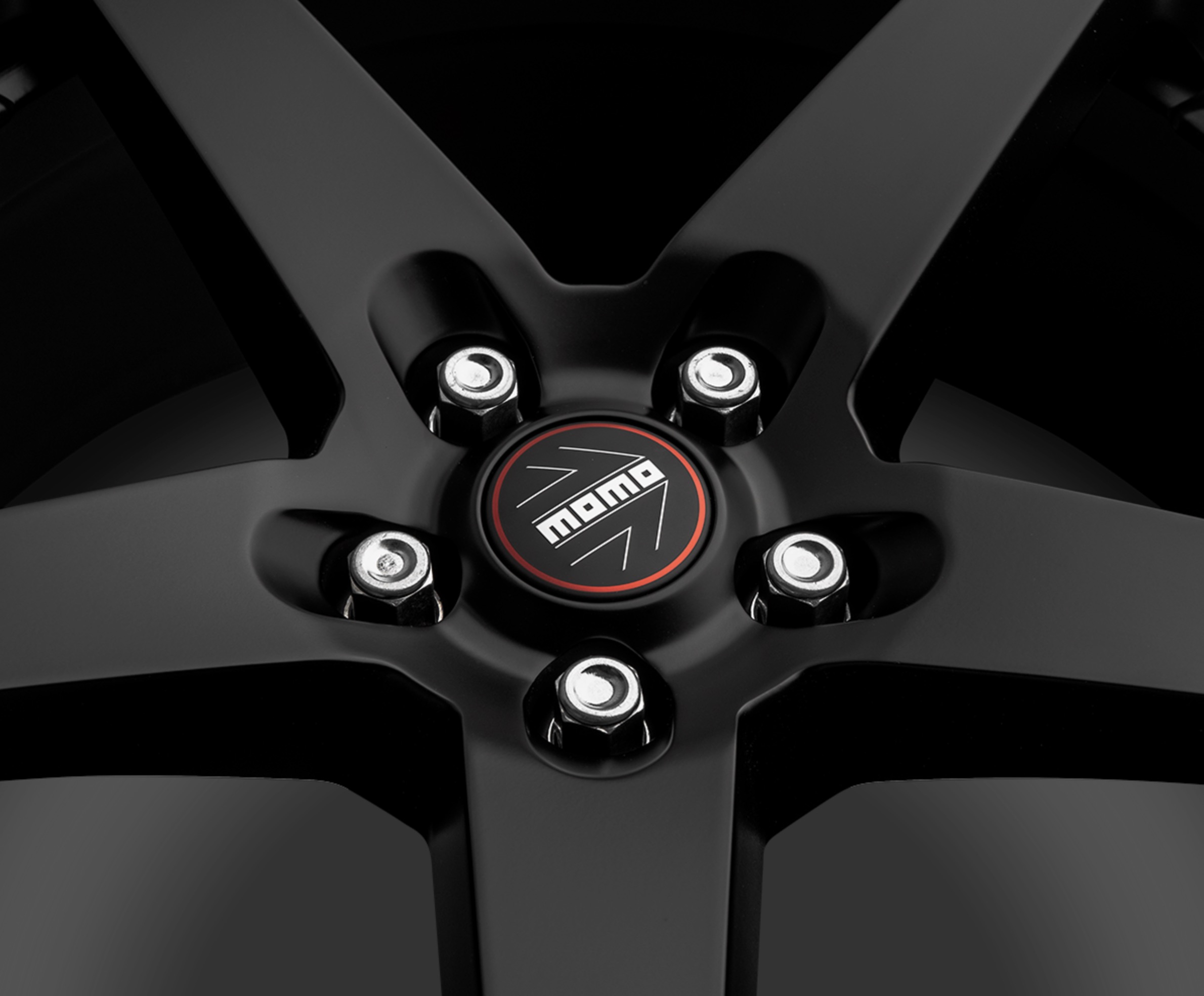 Cerchi in Lega MOMO WHEELS Five Nero Opaco Diamantato 5 fori 18\" 8X18 ET40 5x114.3