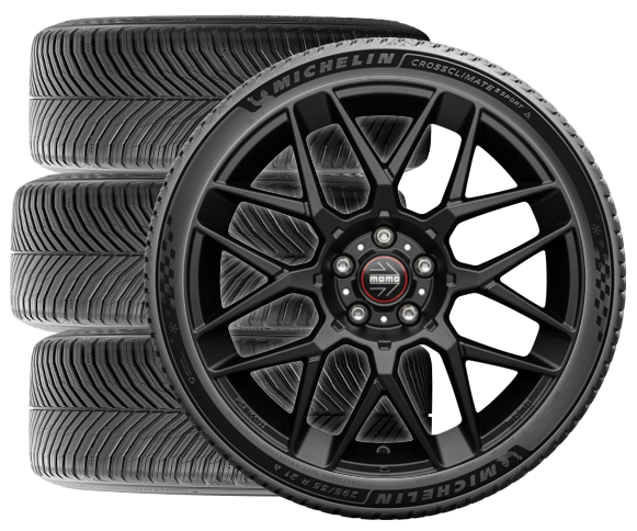 Cerchi in Lega MOMO WHEELS Revenge 2.0 Nero Opaco 5 fori 18\" 8X18 ET35 5x112